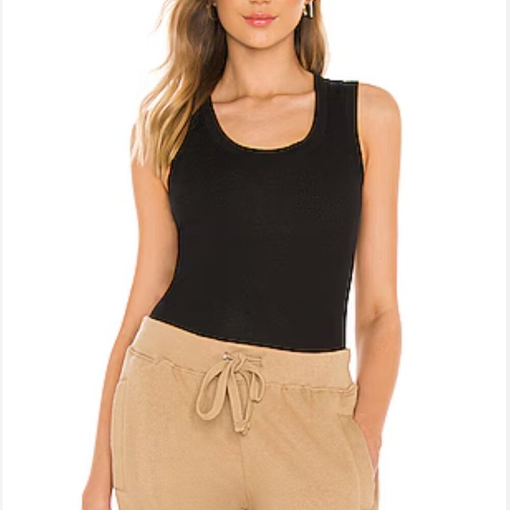 Free People U-Neck Tank in Black size XS